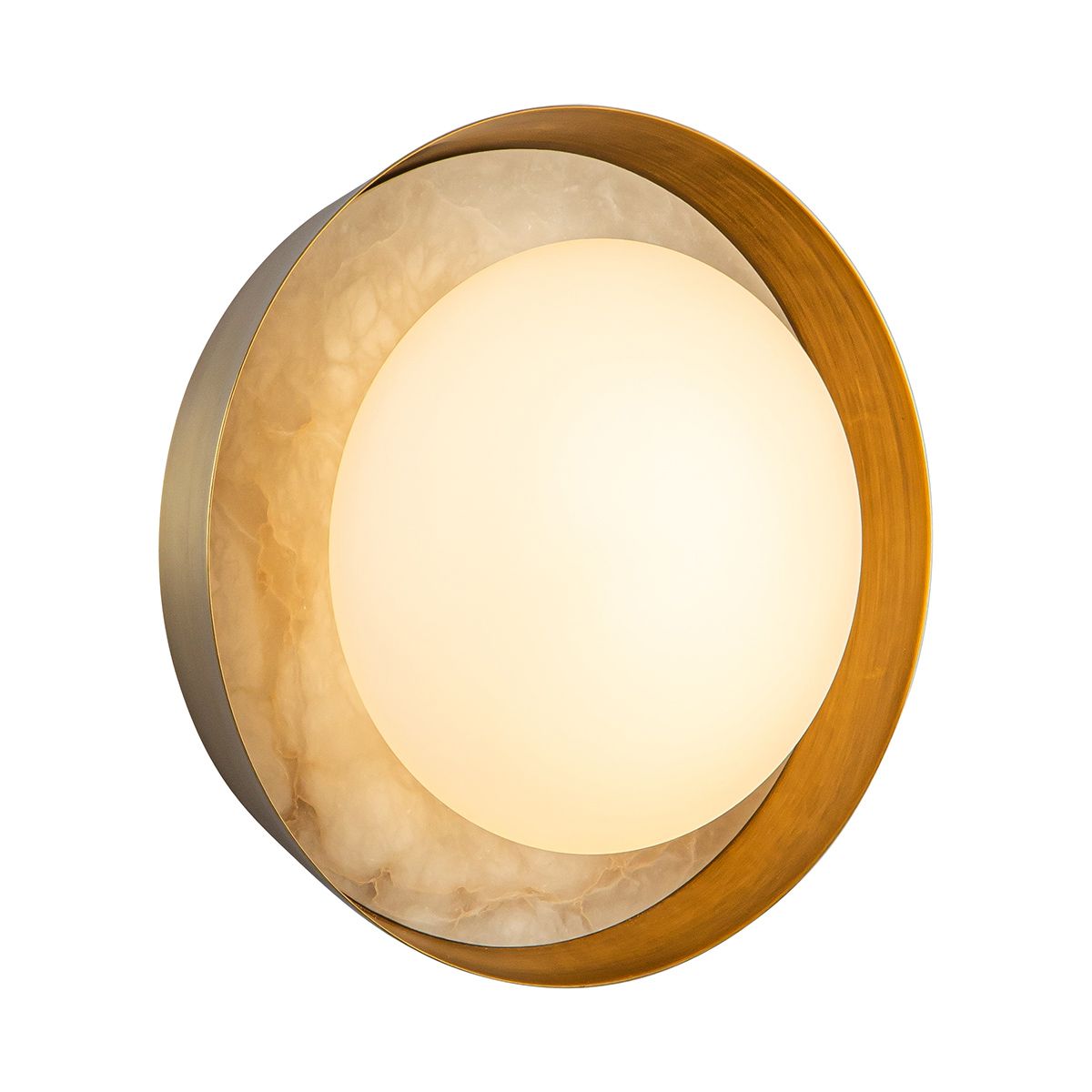 QN-ALONSO2-VBS-AR Alonso 2 Light LED Wall Light Vintage Brass