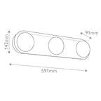QN-ALONSO3-UBZ-AR Alonso 3 Light LED Wall Light Urban Bronze