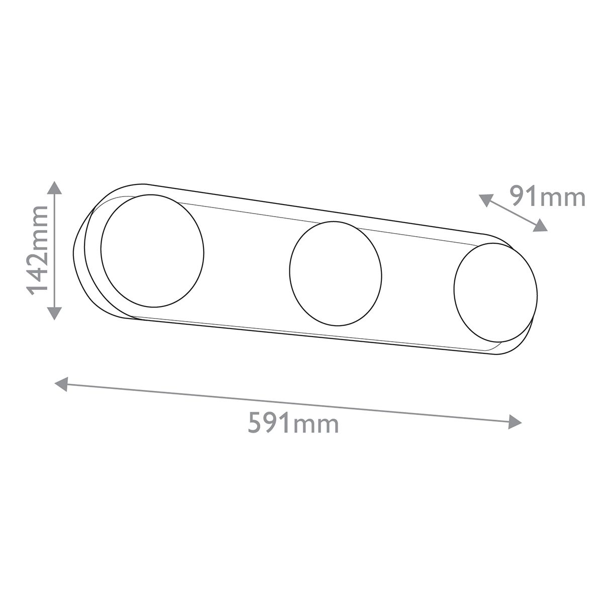 QN-ALONSO3-UBZ-AR Alonso 3 Light LED Wall Light Urban Bronze