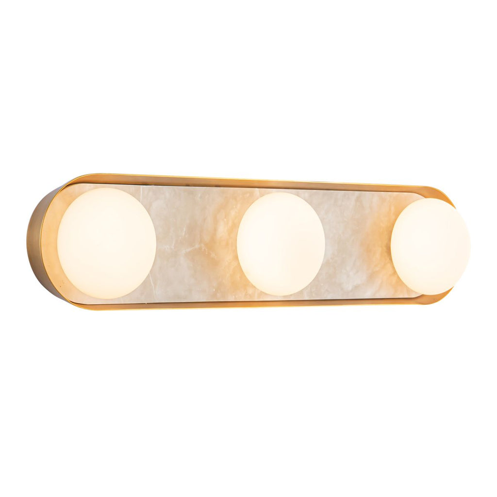 QN-ALONSO3-VBS-AR Alonso 3 Light LED Wall Light Vintage Brass