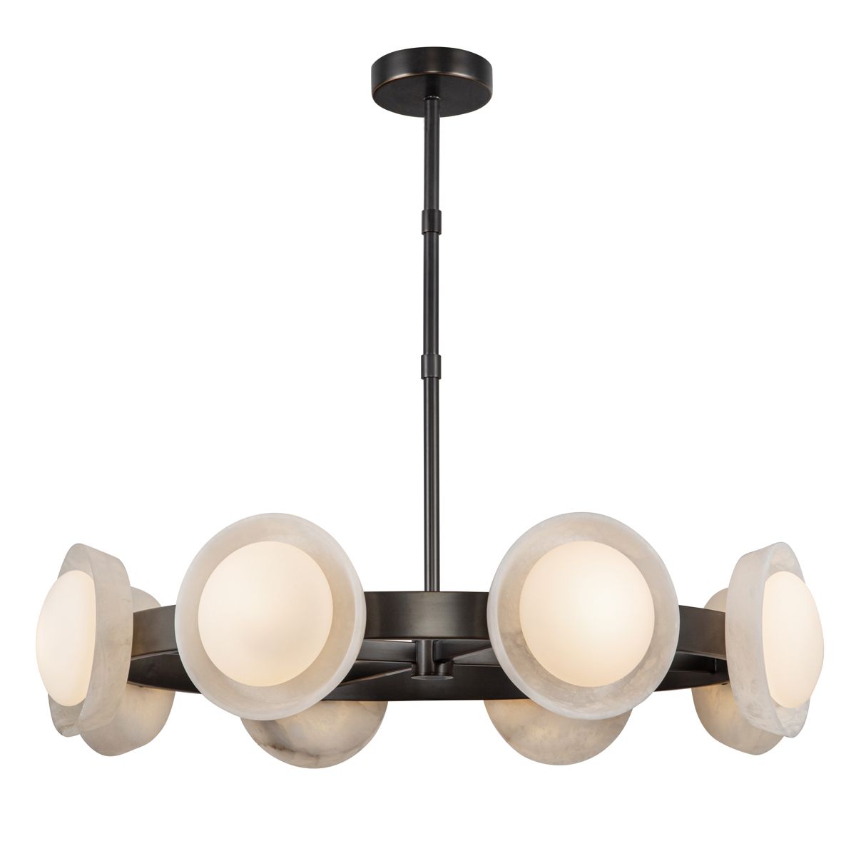 QN-ALONSO8-UBZ-AR Alonso 8 Light LED Chandelier Pendant Urban Bronze