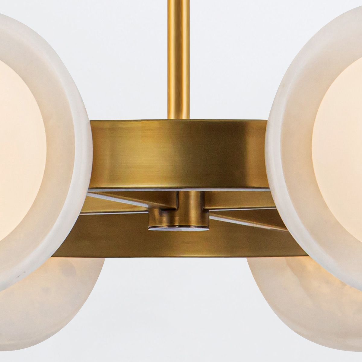 QN-ALONSO8-VBS-AR Alonso 8 Light LED Chandelier Pendant Vintage Brass