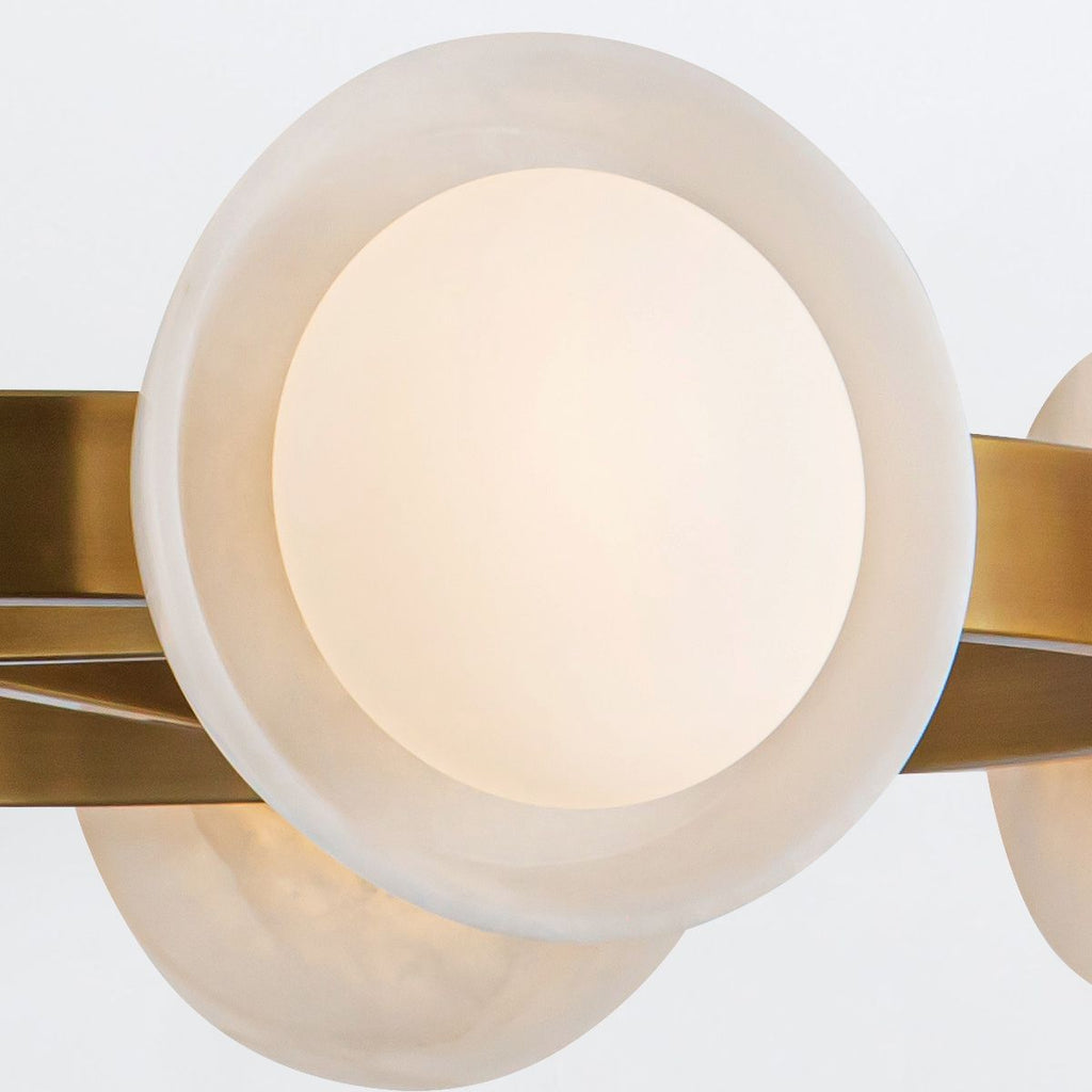 QN-ALONSO8-VBS-AR Alonso 8 Light LED Chandelier Pendant Vintage Brass