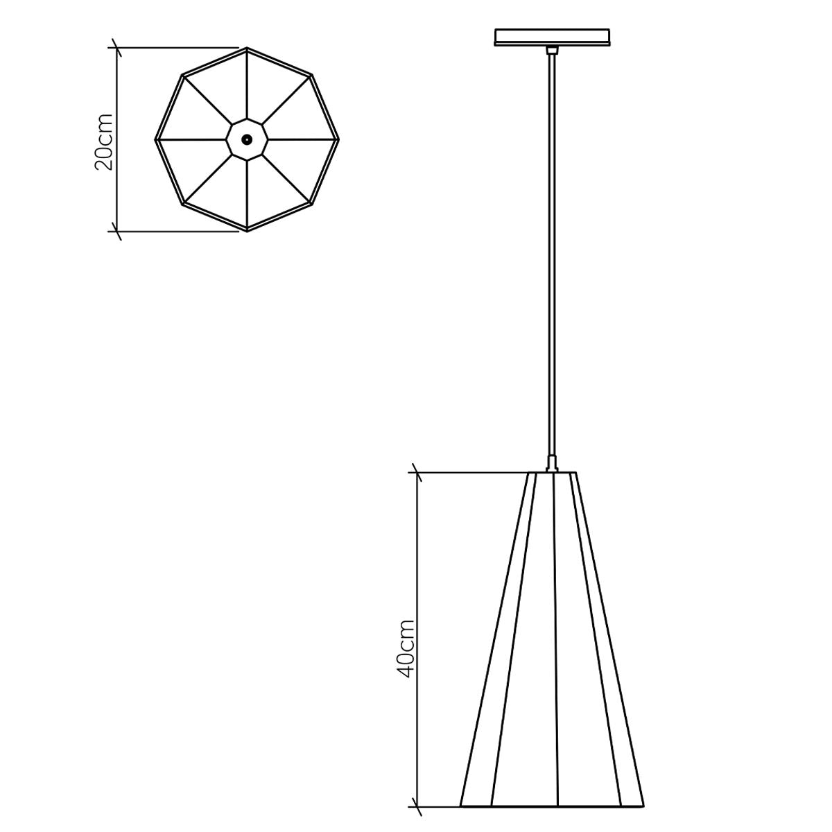 QN-ANGULAR-P-S-TEAK Angular Pendant Light Teak