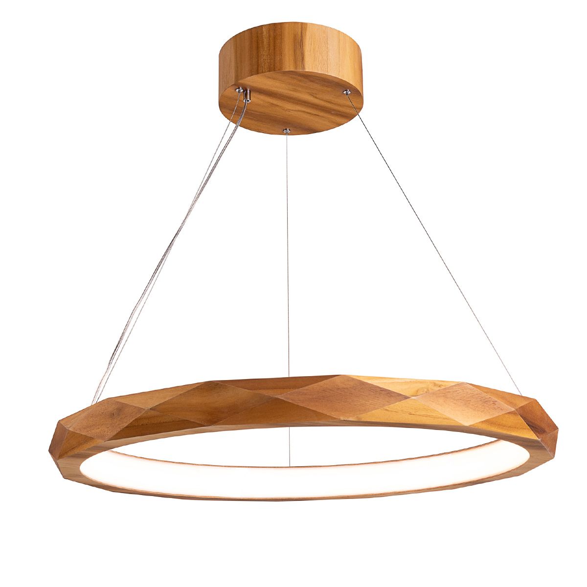 QN-ANGULAR-RING-LED-80-TEAK Angular LED Pendant Light Teak