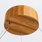 QN-ANGULAR-RING-LED-80-TEAK Angular LED Pendant Light Teak