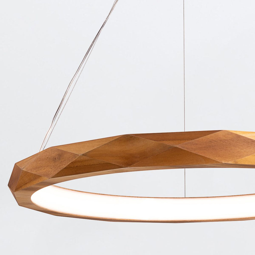 QN-ANGULAR-RING-LED-80-TEAK Angular LED Pendant Light Teak