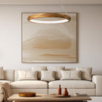 QN-ANGULAR-RING-LED-80-TEAK Angular LED Pendant Light Teak