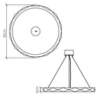QN-ANGULAR-RING-LED-80-TEAK Angular LED Pendant Light Teak