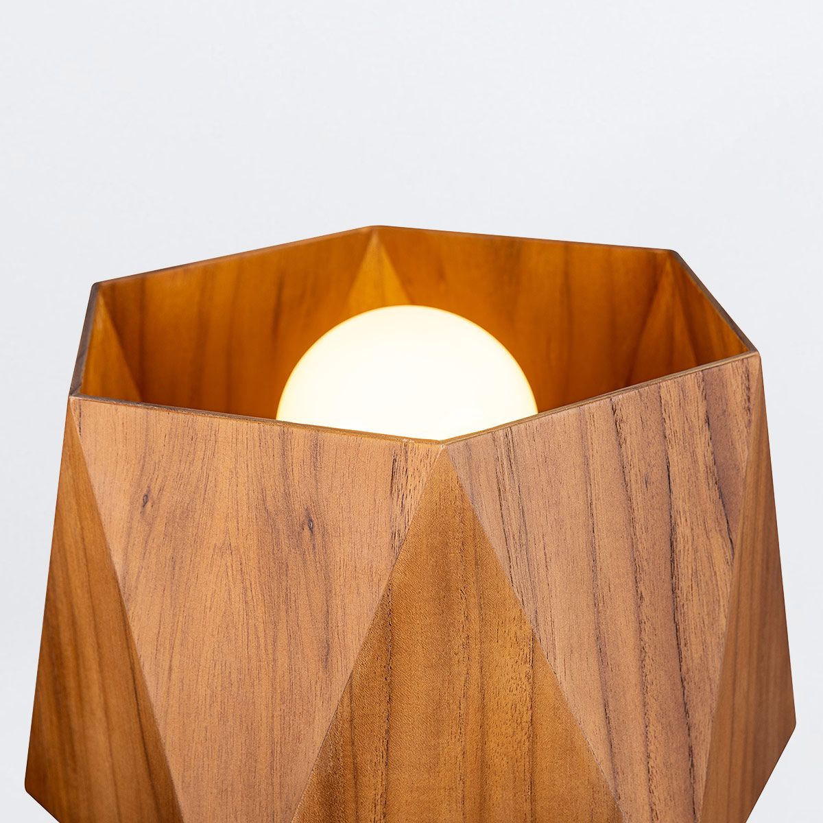 QN-ANGULAR-TL-TEAK Angular Table Lamp Teak