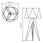 QN-ANGULAR-TL-TEAK Angular Table Lamp Teak