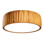 QN-BARREL-F-LED-50-TEAK Barrel LED Flush Mount Teak