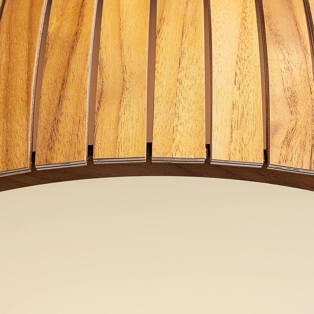 QN-BARREL-F-LED-50-TEAK Barrel LED Flush Mount Teak