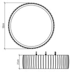 QN-BARREL-F-LED-50-TEAK Barrel LED Flush Mount Teak