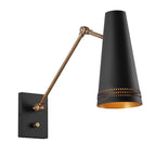 QN-BRICKELL-1WB-MBHL Brickell 1 Light Adjustable Wall Light Matte Black