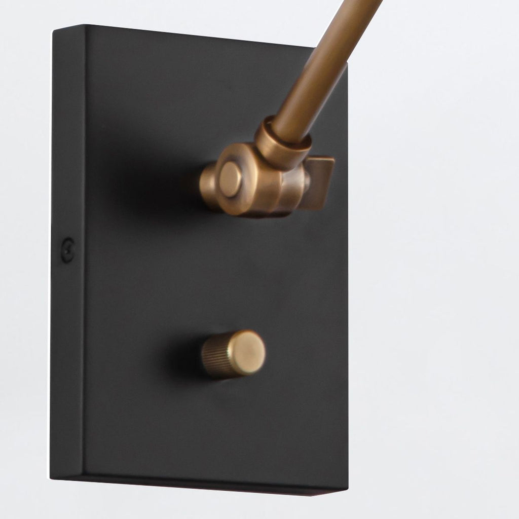 QN-BRICKELL-1WB-MBHL Brickell 1 Light Adjustable Wall Light Matte Black