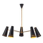 QN-BRICKELL5-MBHL Brickell 5 Light Chandelier Matte Black
