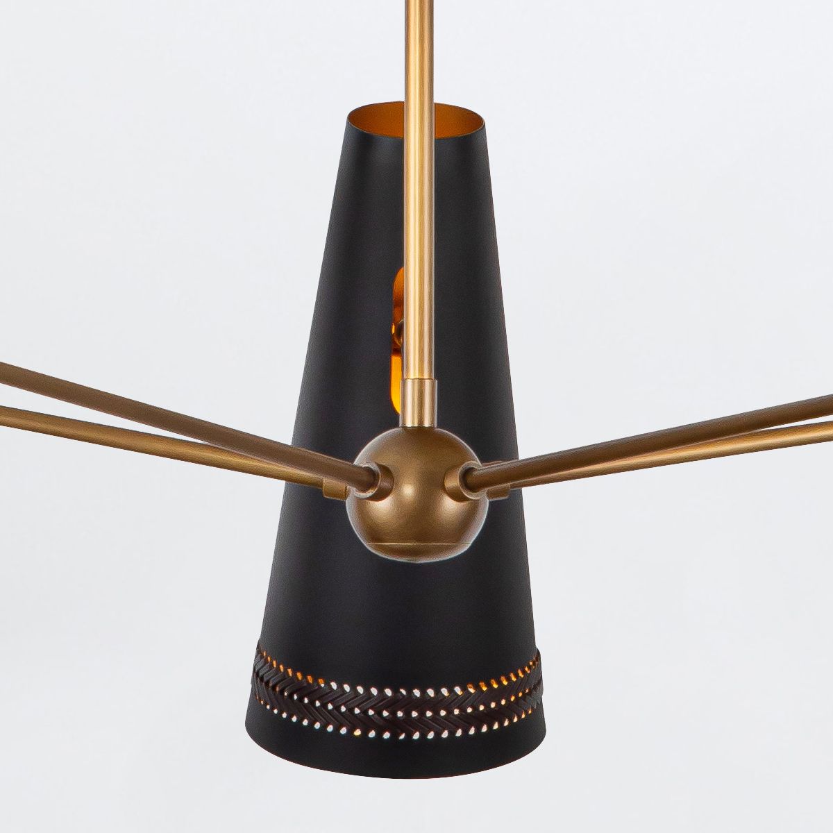 QN-BRICKELL5-MBHL Brickell 5 Light Chandelier Matte Black