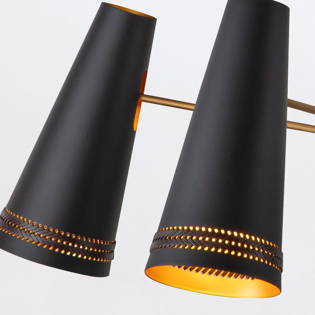 QN-BRICKELL5-MBHL Brickell 5 Light Chandelier Matte Black
