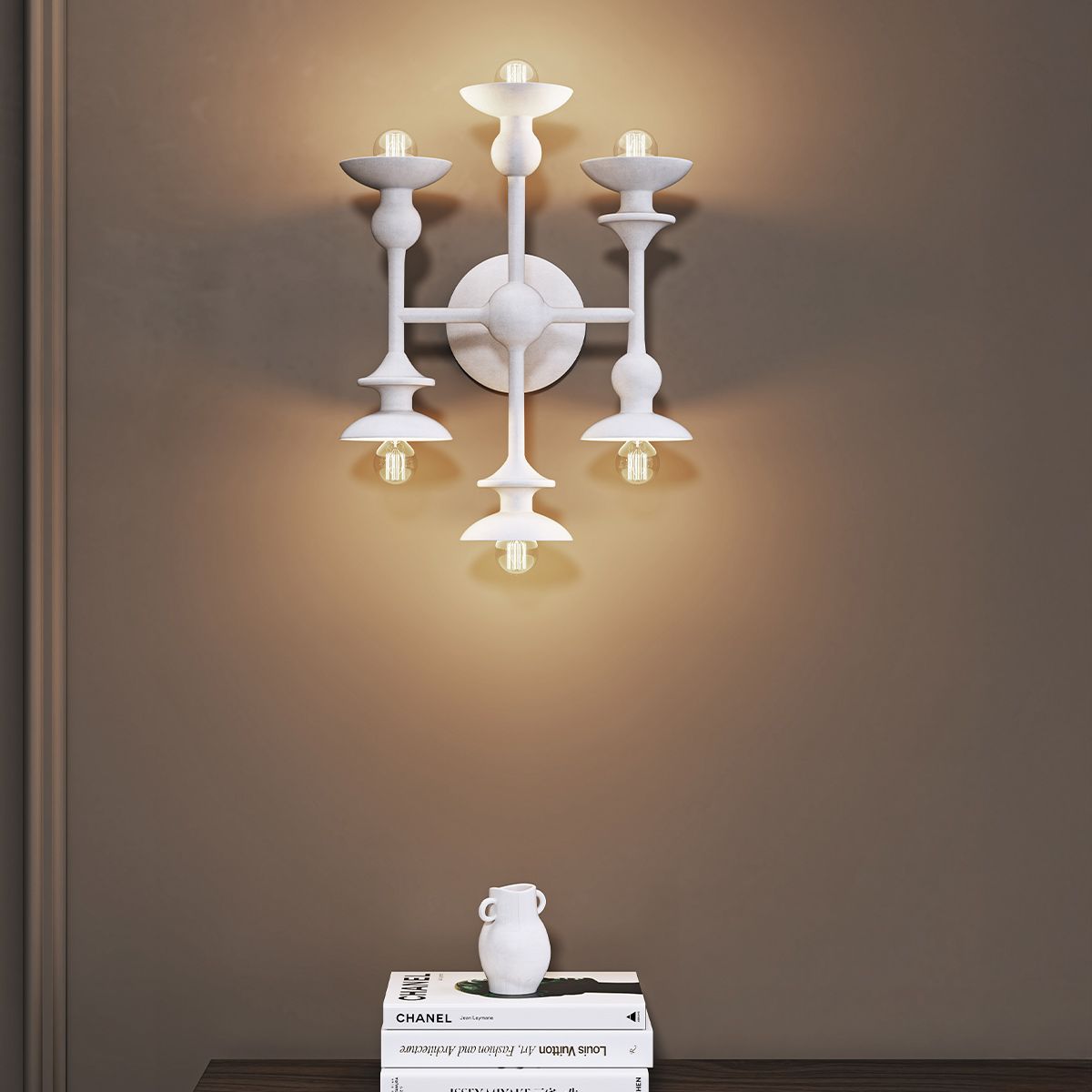 QN-CADENCE-6WB-WHT Cadence 6 Light Wall Light Antique White