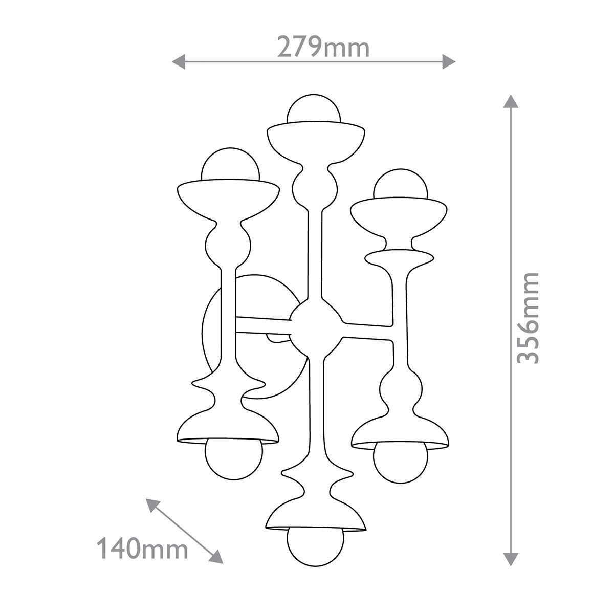 QN-CADENCE-6WB-WHT Cadence 6 Light Wall Light Antique White