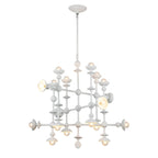 QN-CADENCE18-WHT Cadence 18 Light Chandelier Antique White