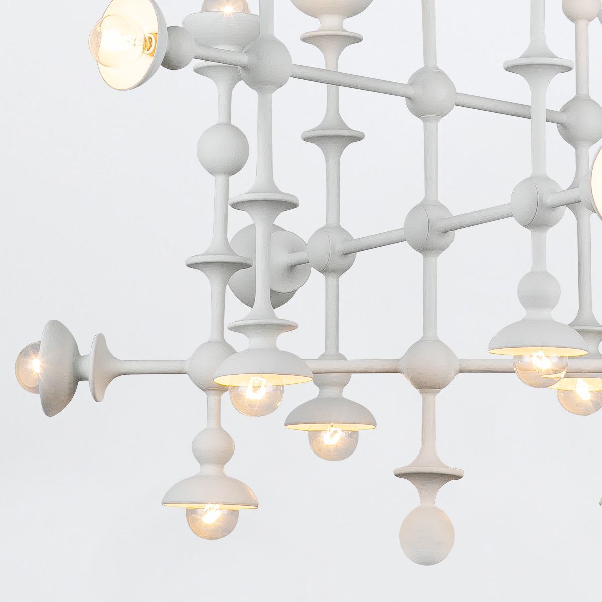 QN-CADENCE18-WHT Cadence 18 Light Chandelier Antique White