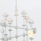 QN-CADENCE18-WHT Cadence 18 Light Chandelier Antique White