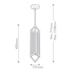 QN-CAIRO-1P-UBZ-CR Cairo 1 Light Pendant Urban Bronze