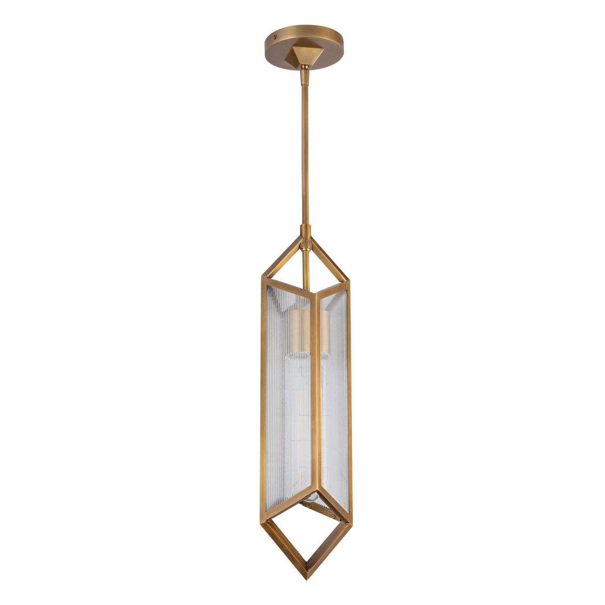 QN-CAIRO-1P-VBS-CR Cairo 1 Light Pendant Vintage Brass