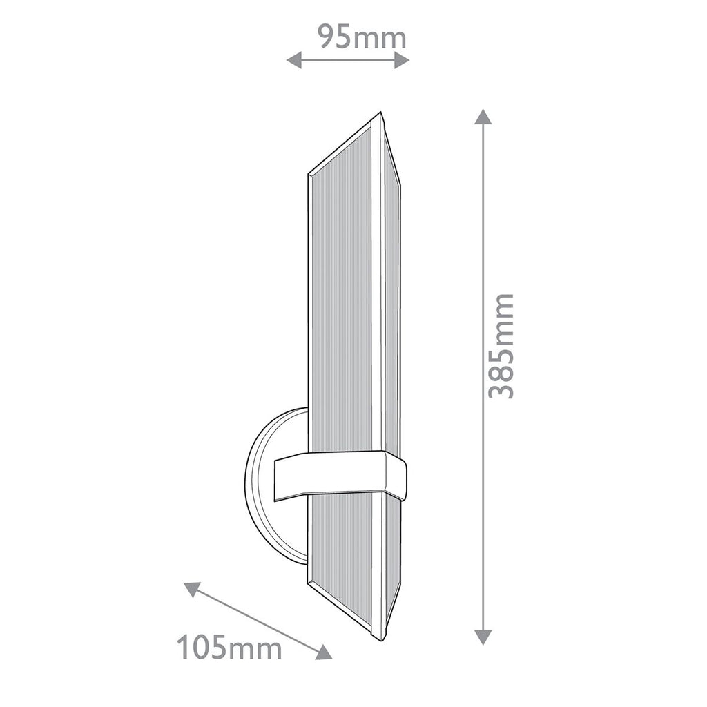 QN-CAIRO-1WB-UBZ-CR Cairo 1 Light Wall Light Urban Bronze
