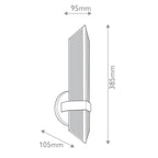 QN-CAIRO-1WB-UBZ-CR Cairo 1 Light Wall Light Urban Bronze
