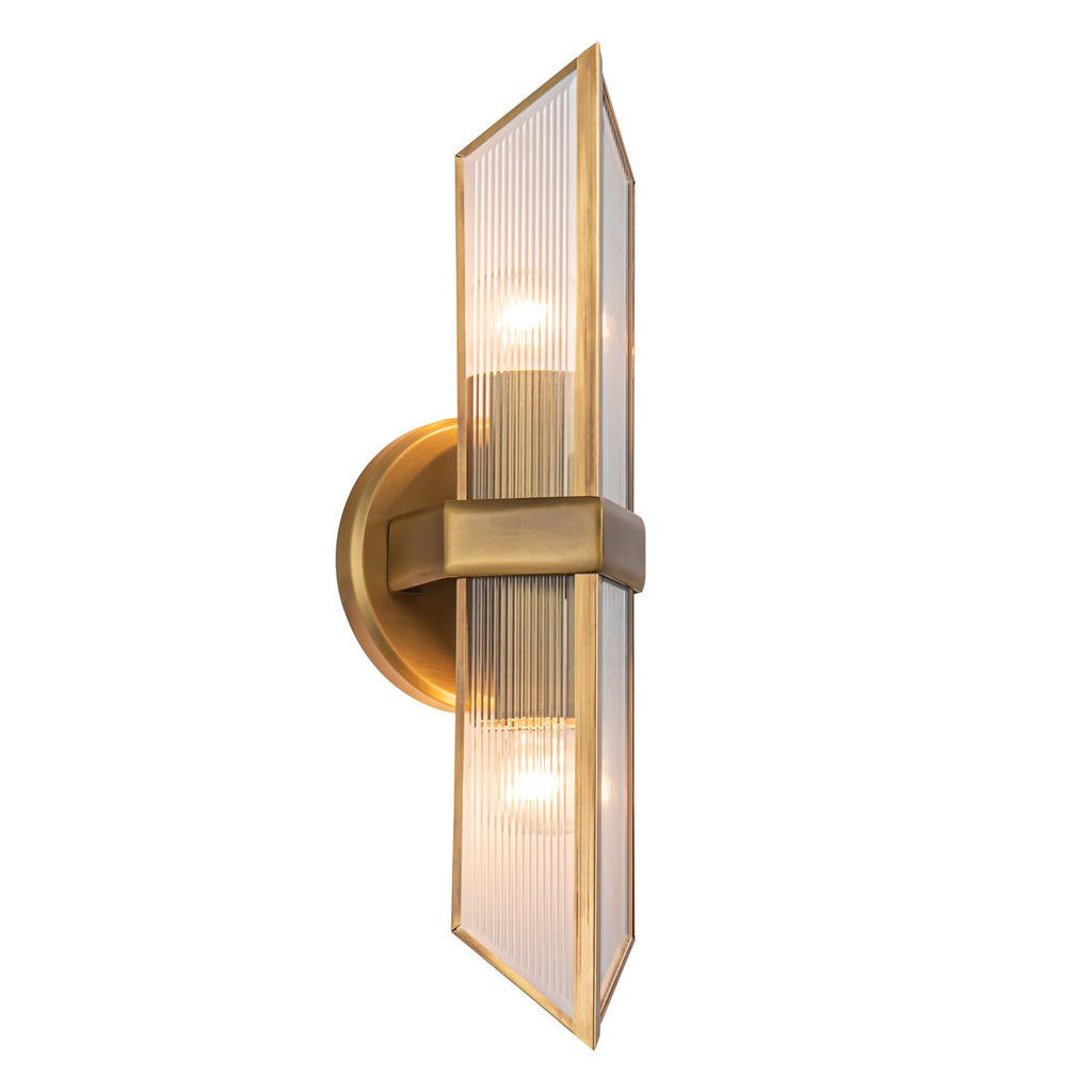 QN-CAIRO-2WB-VBS-CR Cairo 2 Light Wall Light Vintage Brass
