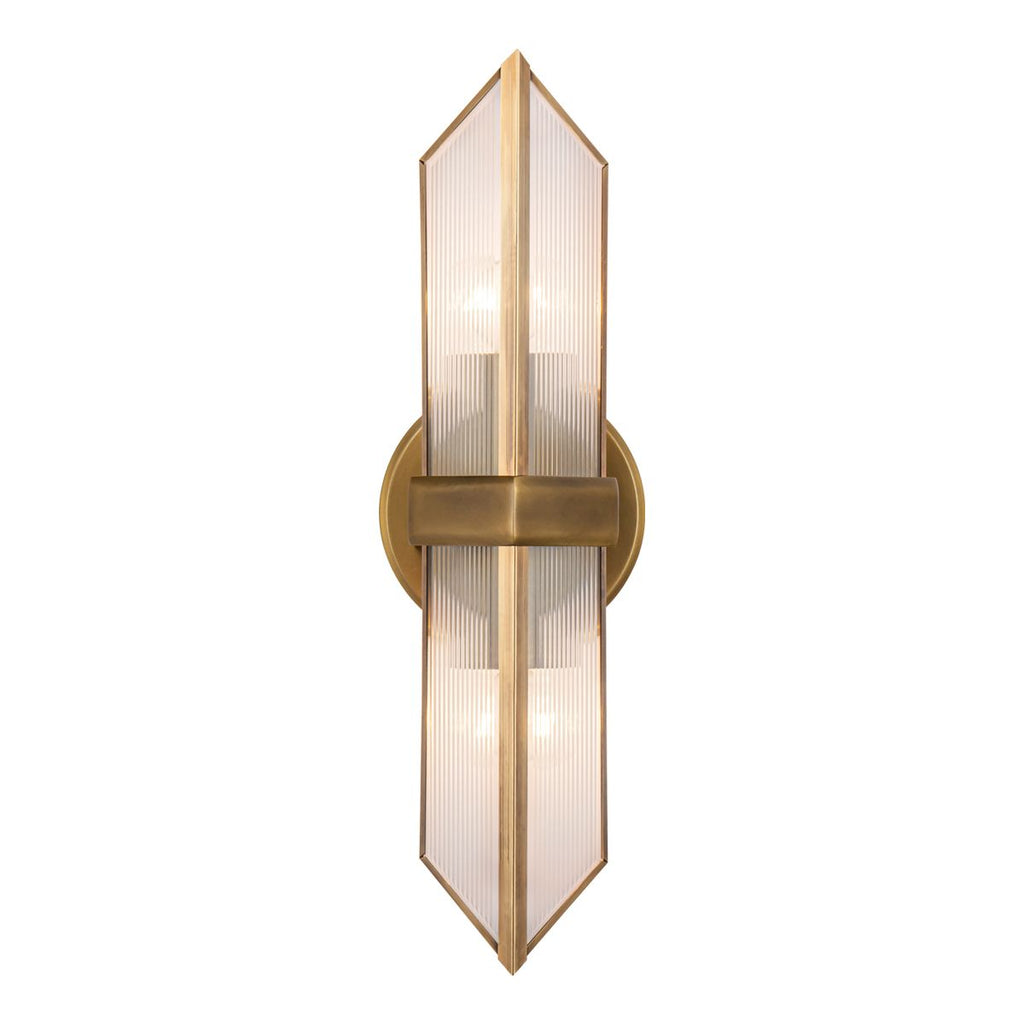 QN-CAIRO-2WB-VBS-CR Cairo 2 Light Wall Light Vintage Brass