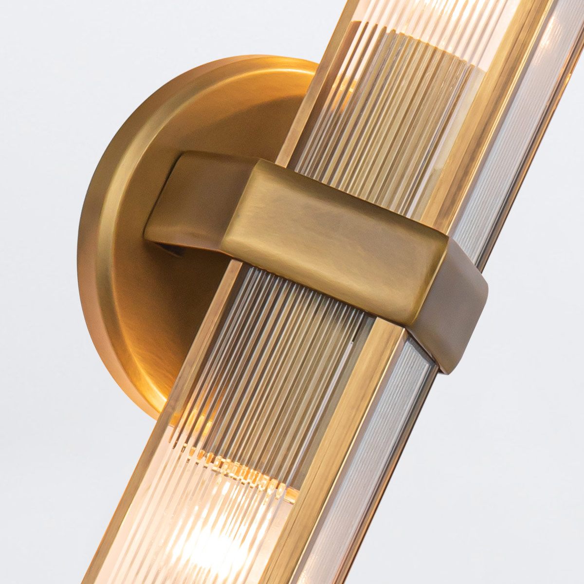 QN-CAIRO-2WB-VBS-CR Cairo 2 Light Wall Light Vintage Brass