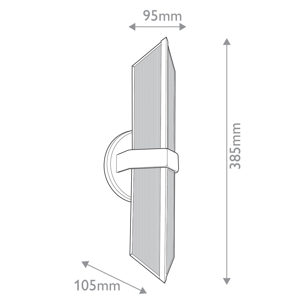 QN-CAIRO-2WB-VBS-CR Cairo 2 Light Wall Light Vintage Brass