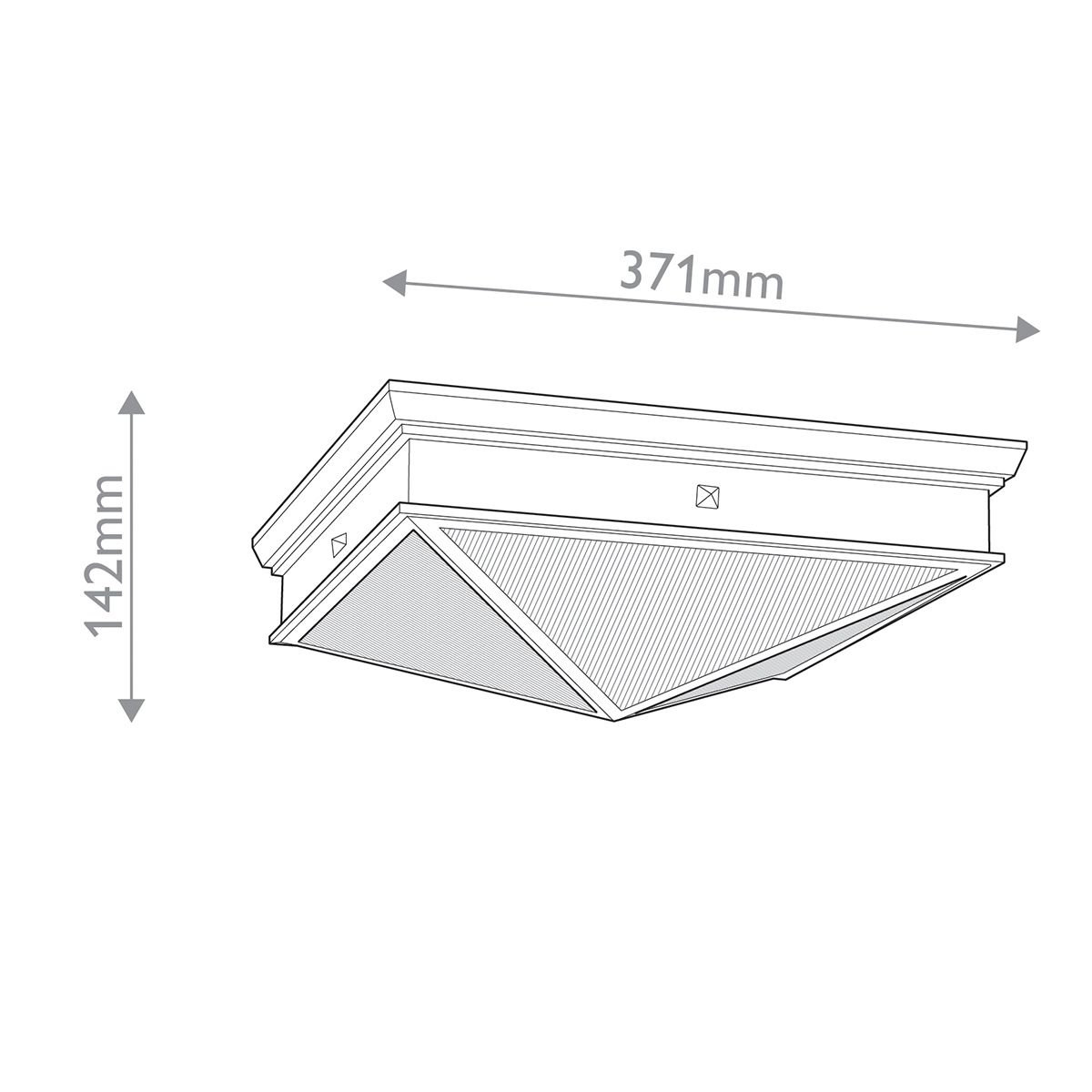 QN-CAIRO-F-M-UBZ-CR Cairo 2 Light Flush Urban Bronze