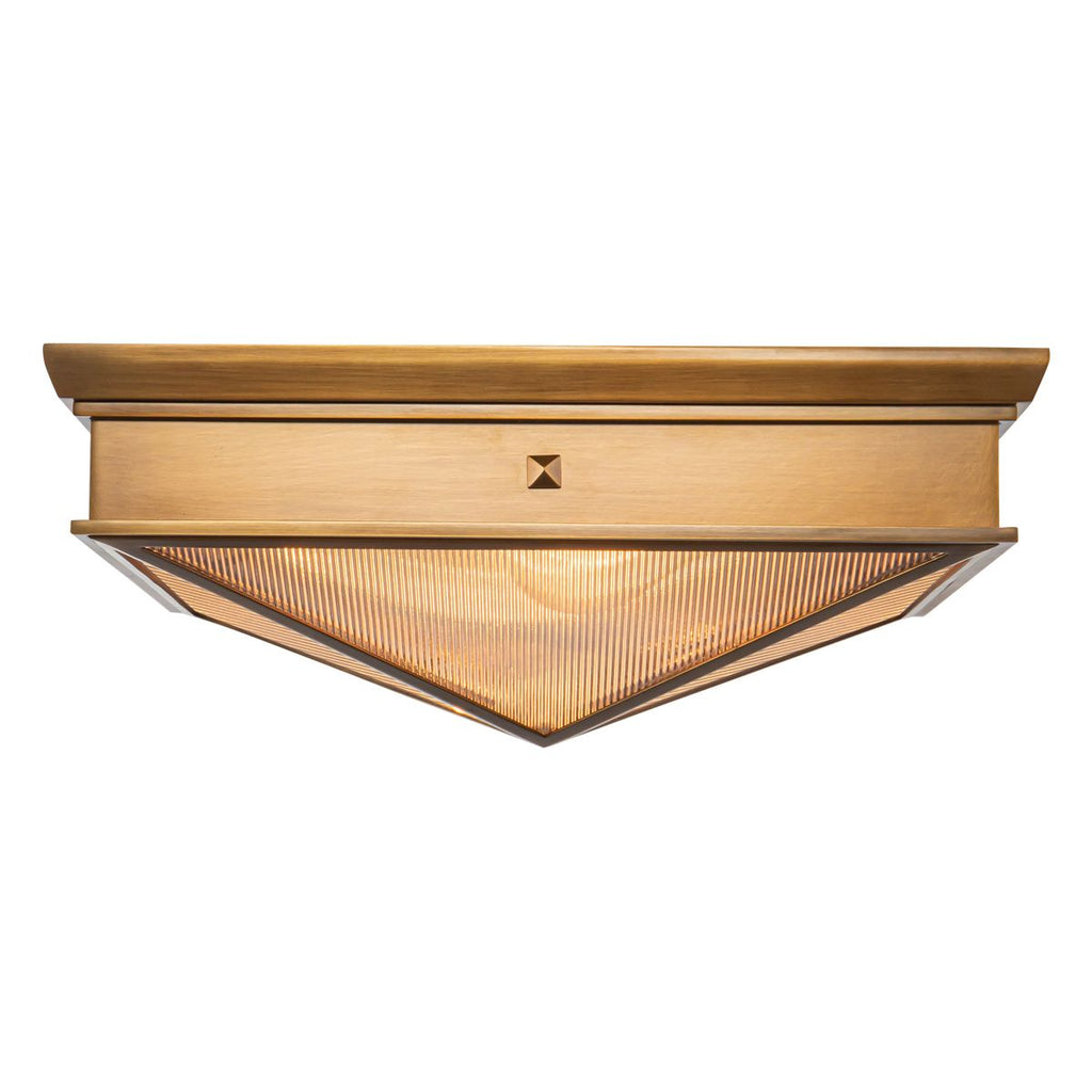 QN-CAIRO-F-M-VBS-CR Cairo 2 Light Flush Vintage Brass
