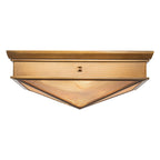 QN-CAIRO-F-M-VBS-CR Cairo 2 Light Flush Vintage Brass