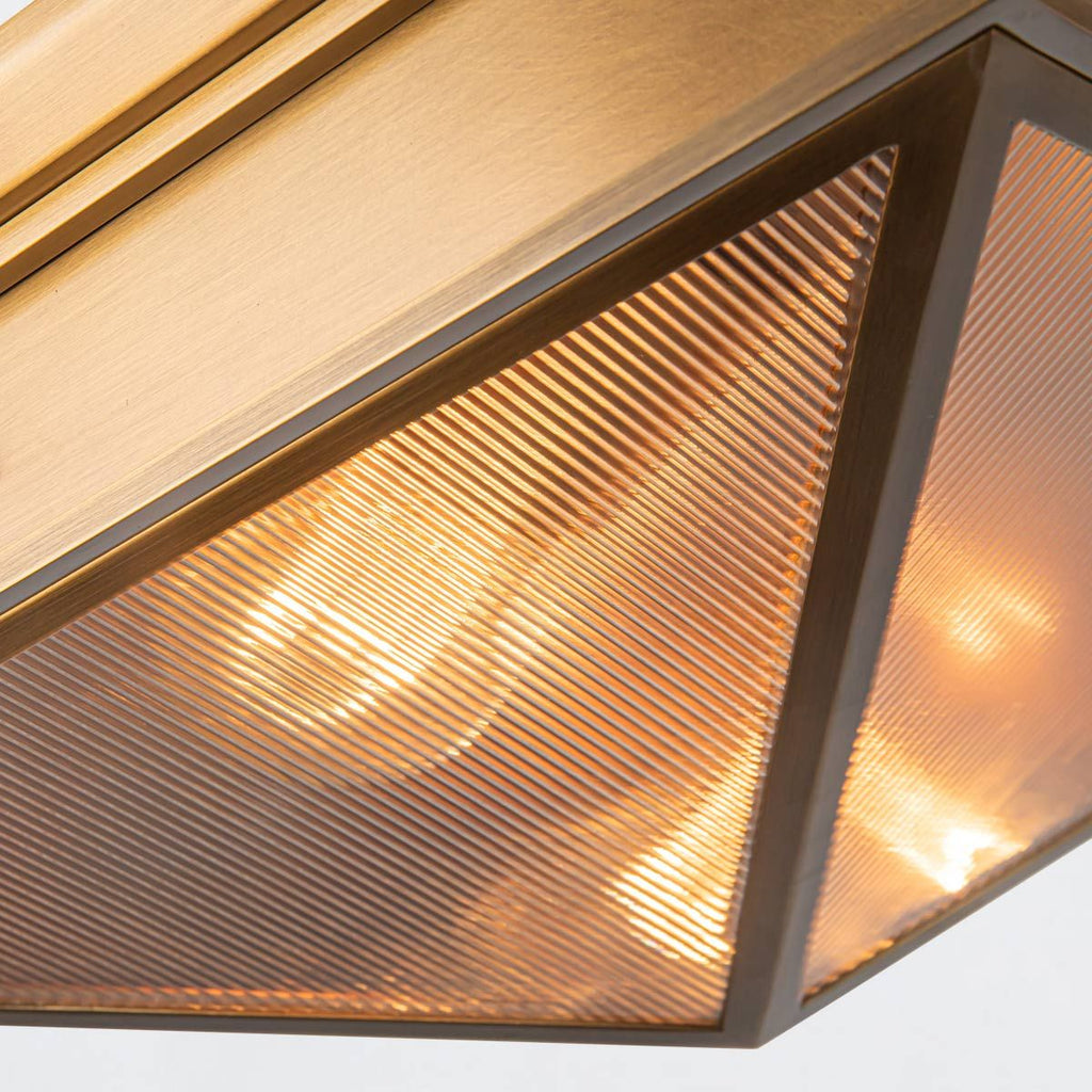 QN-CAIRO-F-M-VBS-CR Cairo 2 Light Flush Vintage Brass