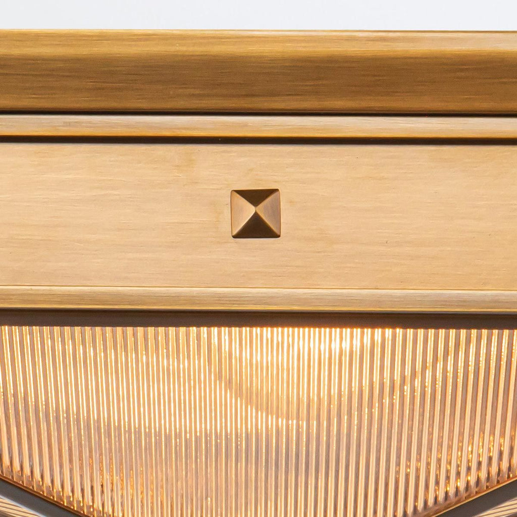 QN-CAIRO-F-M-VBS-CR Cairo 2 Light Flush Vintage Brass