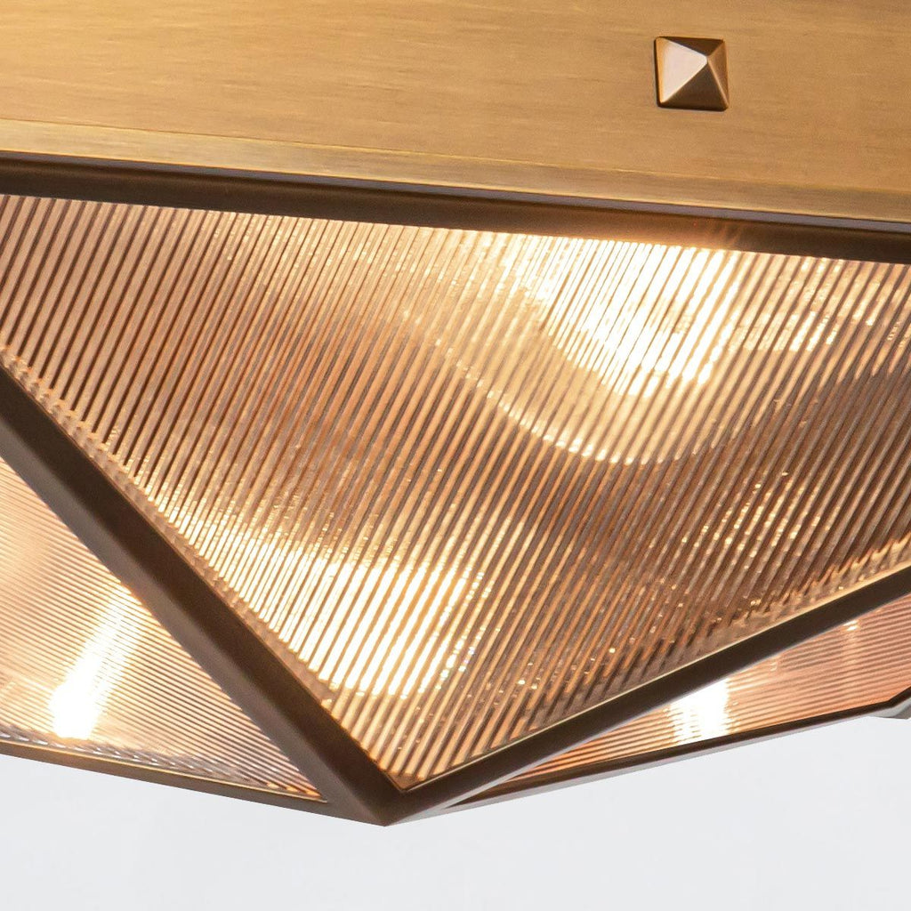 QN-CAIRO-F-M-VBS-CR Cairo 2 Light Flush Vintage Brass