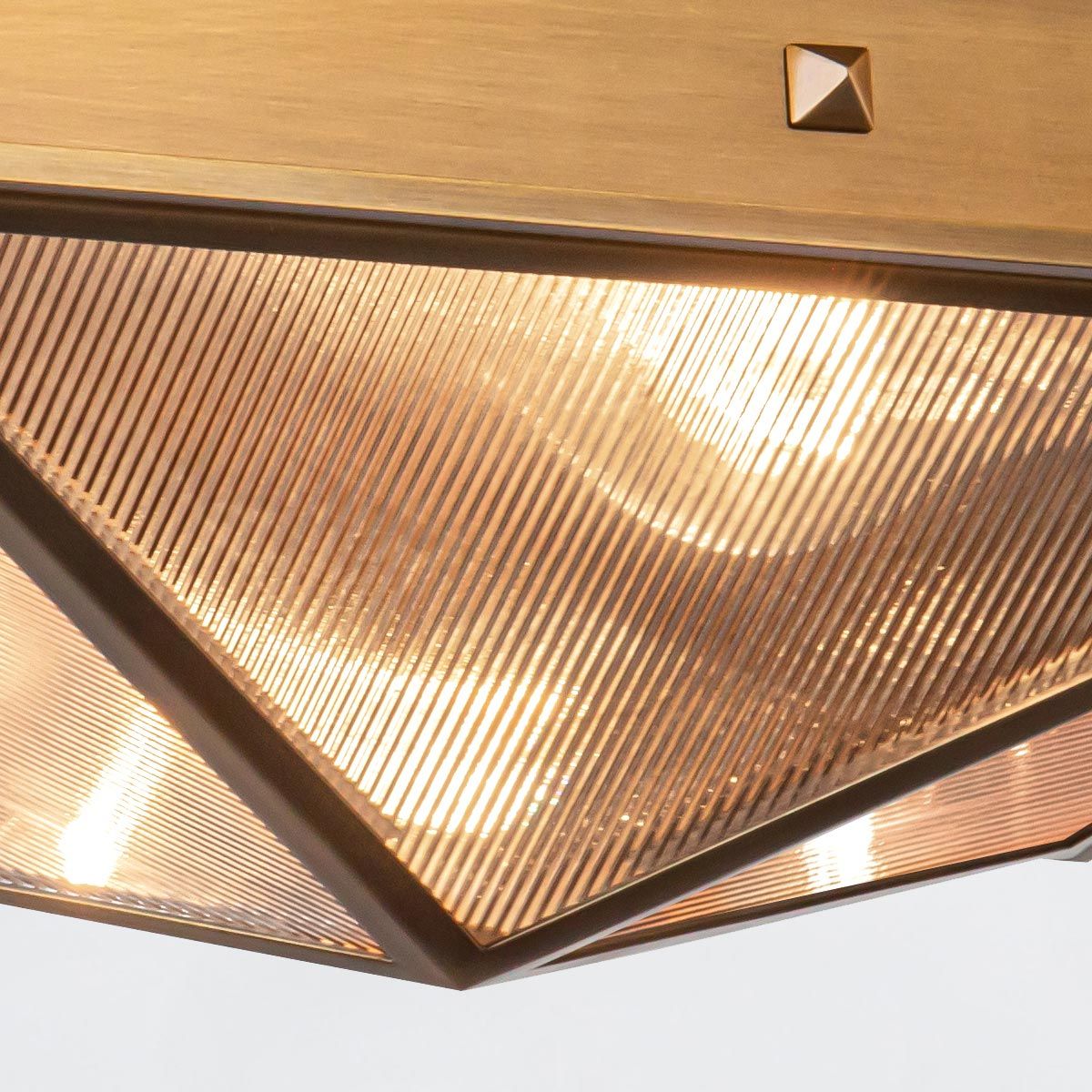 QN-CAIRO-F-M-VBS-CR Cairo 2 Light Flush Vintage Brass