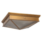 QN-CAIRO-F-M-VBS-CR Cairo 2 Light Flush Vintage Brass