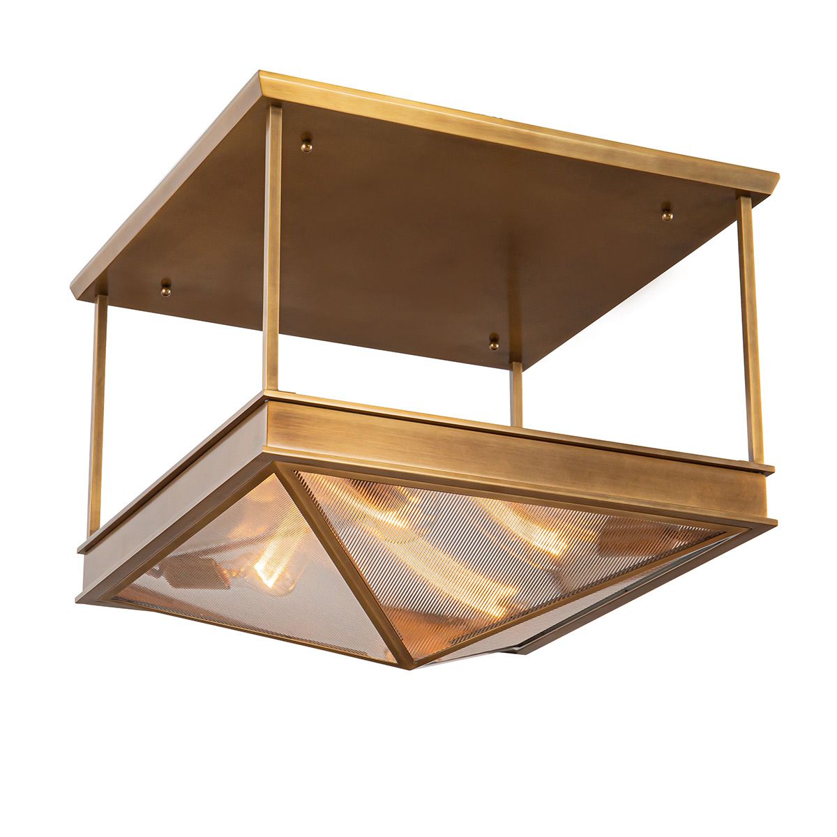 QN-CAIRO-SF-VBS-CR Cairo 4 Light Semi-Flush Vintage Brass
