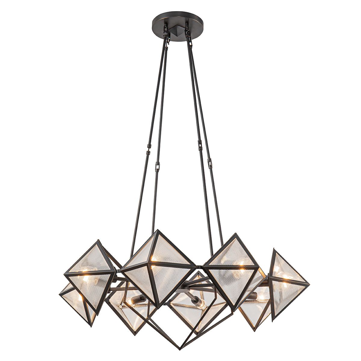QN-CAIRO8-UBZ-CR Cairo 8 Light Chandelier Urban Bronze