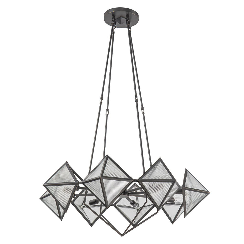 QN-CAIRO8-UBZ-CR Cairo 8 Light Chandelier Urban Bronze