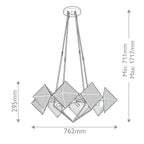 QN-CAIRO8-UBZ-CR Cairo 8 Light Chandelier Urban Bronze