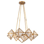 QN-CAIRO8-VBS-CR Cairo 8 Light Chandelier Vintage Brass