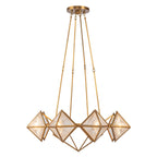 QN-CAIRO8-VBS-CR Cairo 8 Light Chandelier Vintage Brass
